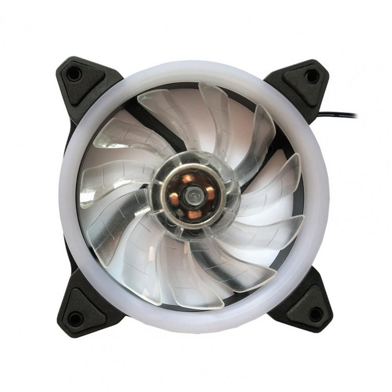 Praktický RGB chladič s fluidným ložiskom, štvorcový RGB chladiaci ventilátor, bezhlučný RGB chladič s gumovou podložkou