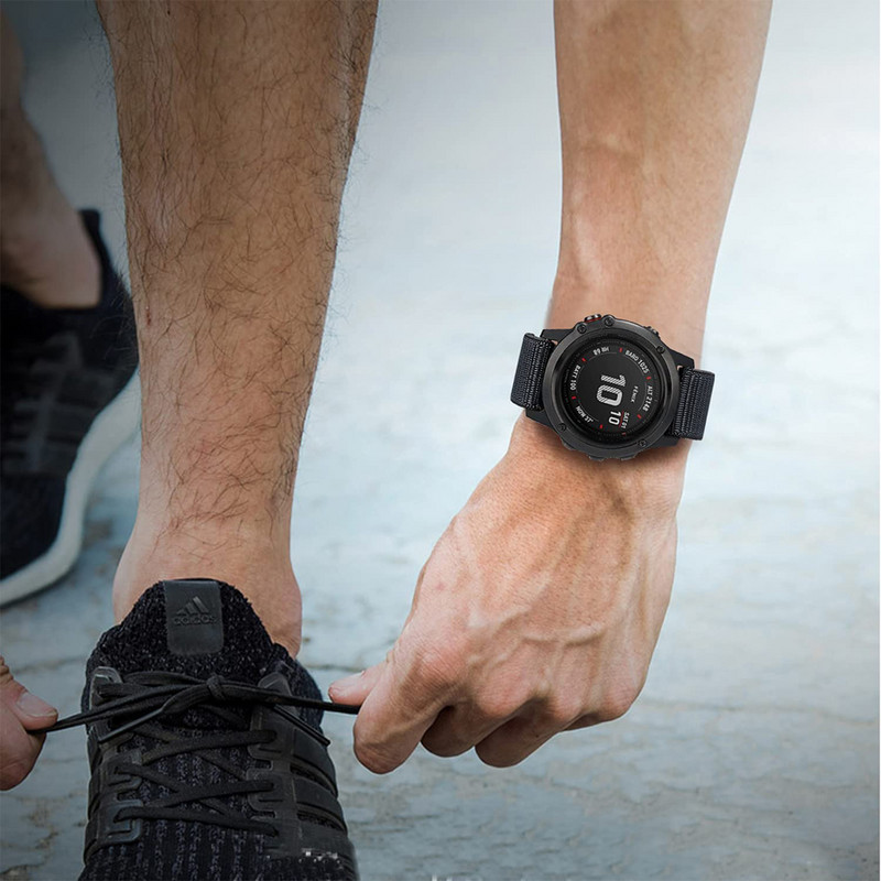 26 mm-es 22 mm-es 20 mm-es horoghurok nejlon szíj kompatibilis a -Garmin Fenix 6 6X Pro 5X 5 Plus 945 óraszíj csuklópánt karkötővel