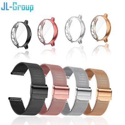 Λουράκι Για Samsung Galaxy Watch 4 5 6 Active 2 40mm 44mm Band with Protector TPU Case Screen Watch 3 41mm βραχιόλι Αξεσουάρ