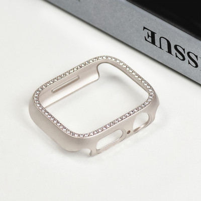 Gyémánt tok Apple Watch 7 41mm 45mm 44mm 40mm Tartozékok Bling lökhárítóvédő burkolat iWatch Series 8 3 4 5 6 SE számára