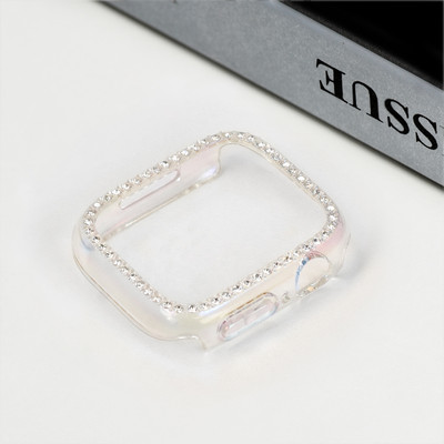 Gyémánt tok Apple Watch 7 41mm 45mm 44mm 40mm Tartozékok Bling lökhárítóvédő burkolat iWatch Series 8 3 4 5 6 SE számára