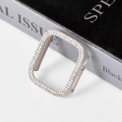 Gyémánt tok Apple Watch 7 41mm 45mm 44mm 40mm Tartozékok Bling lökhárítóvédő burkolat iWatch Series 8 3 4 5 6 SE számára