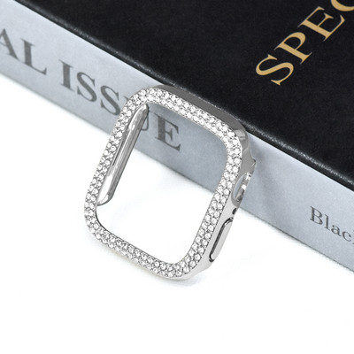 Gyémánt tok Apple Watch 7 41mm 45mm 44mm 40mm Tartozékok Bling lökhárítóvédő burkolat iWatch Series 8 3 4 5 6 SE számára