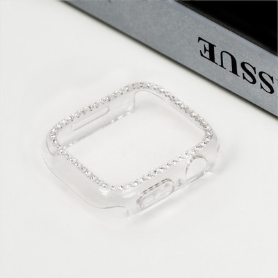 Gyémánt tok Apple Watch 7 41mm 45mm 44mm 40mm Tartozékok Bling lökhárítóvédő burkolat iWatch Series 8 3 4 5 6 SE számára