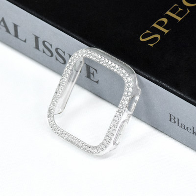 Gyémánt tok Apple Watch 7 41mm 45mm 44mm 40mm Tartozékok Bling lökhárítóvédő burkolat iWatch Series 8 3 4 5 6 SE számára