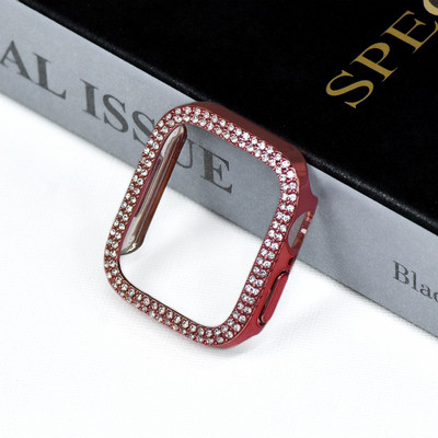 Gyémánt tok Apple Watch 7 41mm 45mm 44mm 40mm Tartozékok Bling lökhárítóvédő burkolat iWatch Series 8 3 4 5 6 SE számára