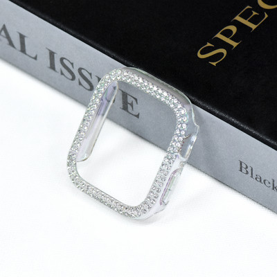 Gyémánt tok Apple Watch 7 41mm 45mm 44mm 40mm Tartozékok Bling lökhárítóvédő burkolat iWatch Series 8 3 4 5 6 SE számára