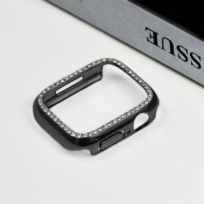 Gyémánt tok Apple Watch 7 41mm 45mm 44mm 40mm Tartozékok Bling lökhárítóvédő burkolat iWatch Series 8 3 4 5 6 SE számára