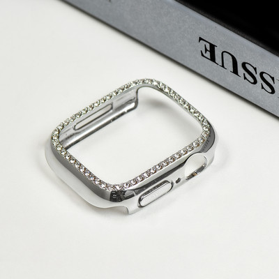 Gyémánt tok Apple Watch 7 41mm 45mm 44mm 40mm Tartozékok Bling lökhárítóvédő burkolat iWatch Series 8 3 4 5 6 SE számára