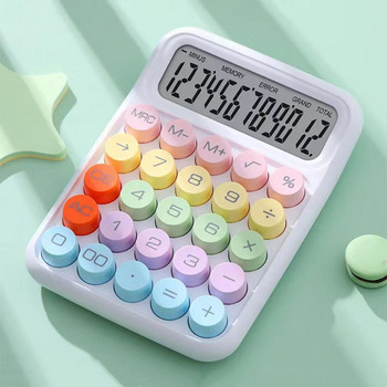 Калкулатор Преносим калкулатор, вдъхновен от пишеща машина Екран, лесен за използване за офис, училище, дома, ретро настолни канцеларски материали
