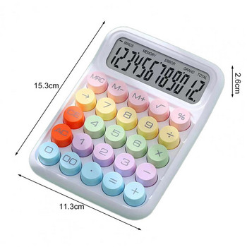 Калкулатор Преносим калкулатор, вдъхновен от пишеща машина Екран, лесен за използване за офис, училище, дома, ретро настолни канцеларски материали