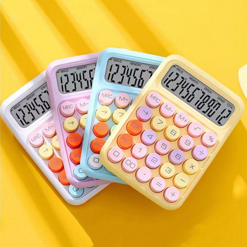 Kalkulator, prijenosni pisaći stroj, zaslon kalkulatora, jednostavan za korištenje, za ured, školu, dom, vintage stolni pribor