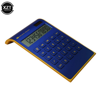 Creative Ultra-thin Portable Mini Gold Frame 10 Digital Calculator Solar Crystal Keyboard Dual Power Calculator Αναλώσιμα γραφείου