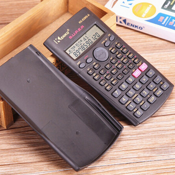 Калкулатор Ръчен многофункционален 2-редов дисплей Цифров LCD Научен калкулатор За финансов офис Училищни канцеларски материали