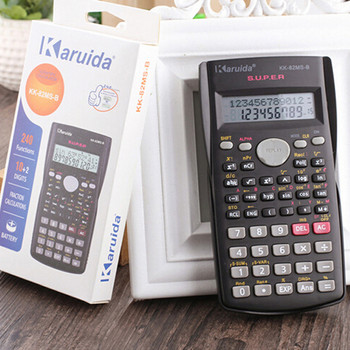 Калкулатор Ръчен многофункционален 2-редов дисплей Цифров LCD Научен калкулатор За финансов офис Училищни канцеларски материали