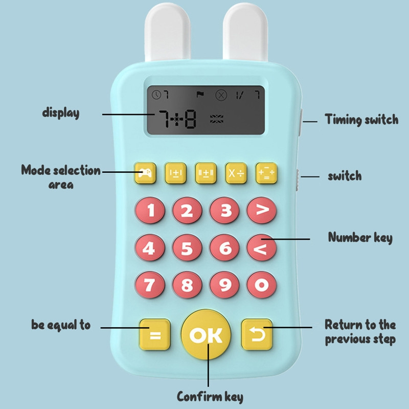 Skaičiuoklė Žaislas Vaikų Pasakų Mašina Mokiniai Žodžiu Skaičiavimas Vaiko mokymosi edukacinis žaidimas anglų versija