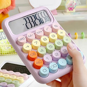Calculator Kawaii Cartoon Candy Color Silențios Tastatură mecanică Calculator de desktop pentru învățare financiară și contabilă