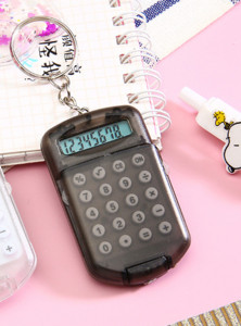 Naujas nešiojamas mini apverčiamas skaičiuotuvas, pakabinamas raktų pakabukas raktų pakabukas raktų laikiklis dovanų Calculadora Kawaii