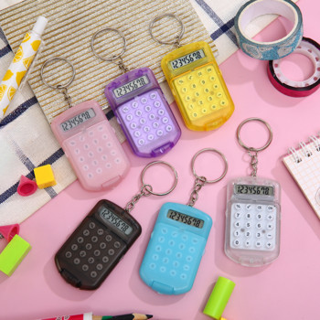 Νέο φορητό Mini Flip Calculator Κρεμαστό κρεμαστό μπρελόκ Μπρελόκ Μπρελόκ Δώρο Calculadora Kawaii