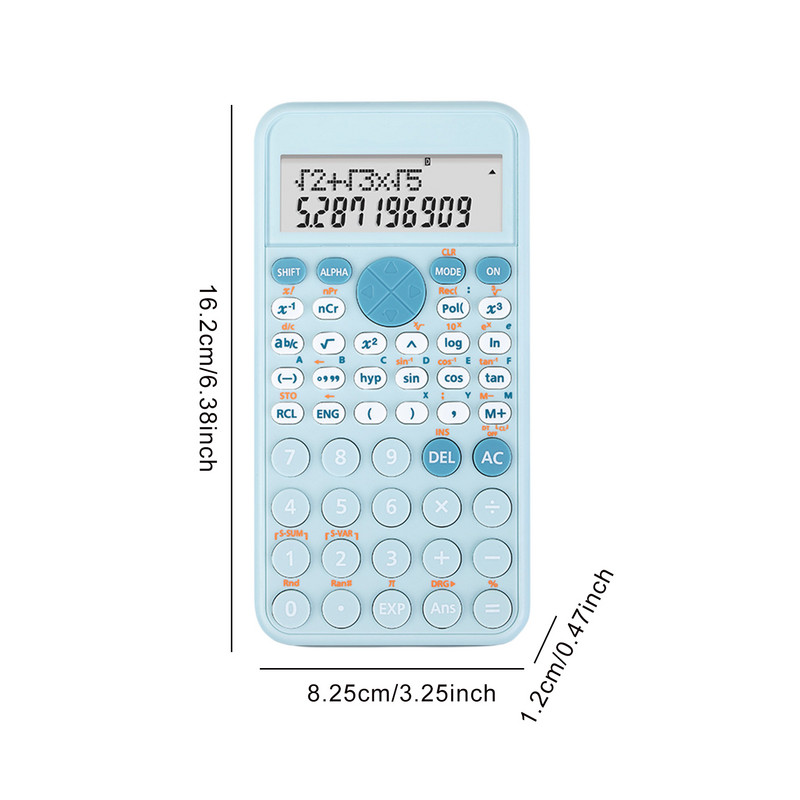 Digitalni znanstveni kalkulator s 240 funkcija, matematika, 10 znamenki, 2 reda LCD zaslona za studente, studente, dodiplomce, uredsku uporabu