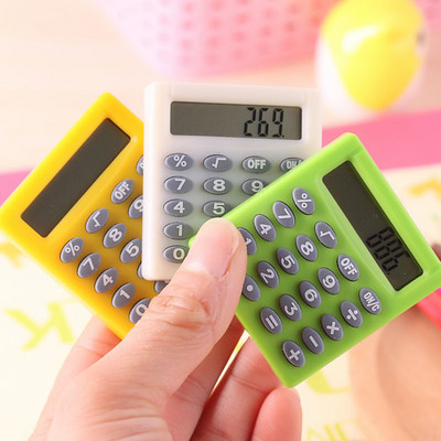 Rajzfilm zseb mini számológép kézi zseb típusú érmeelemek számológép hordozható extrák Calculadoras iskolai iroda