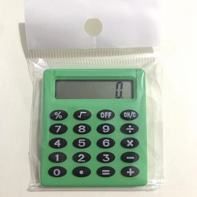 Karikatūras kabatas mini kalkulators Rokas kabatas tipa monētu baterijas kalkulators, nēsāšana līdzi Ekstras Calculadoras skolas birojs