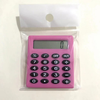 Karikatūras kabatas mini kalkulators Rokas kabatas tipa monētu baterijas kalkulators, nēsāšana līdzi Ekstras Calculadoras skolas birojs