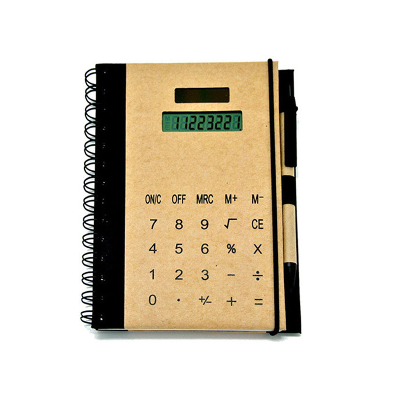 Ledger Calculator Notebook Calculator Combo su rašikliu Saulės studentų finansai Taikoma didelio ekrano verslo dovanų skaičiuoklė