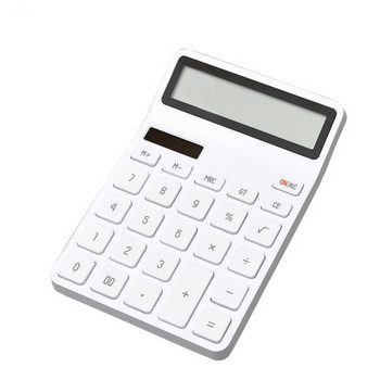 Прост бизнес настолен калкулатор Батерия Светлина Енергоспестяваща мощност Издръжлив калкулатор Чувствителен 12-цифрен широкоекранен калкулатор