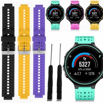 Ζάντα ρολογιού 1 τμχ σιλικόνης για Garmin Forerunner 235 220 230 620 630 735 Ανταλλακτικό λουράκι ρολογιού για αθλητικό λουράκι εξωτερικού χώρου