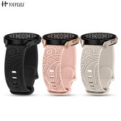 20 mm gėlėmis išgraviruota silikoninė apyrankė, skirta Samsung Galaxy Watch 4/5 juosta 40 mm 44 mm / laikrodis 3 41 mm / aktyvus 2 / laikrodis 4 klasikinis 42 mm 46 mm