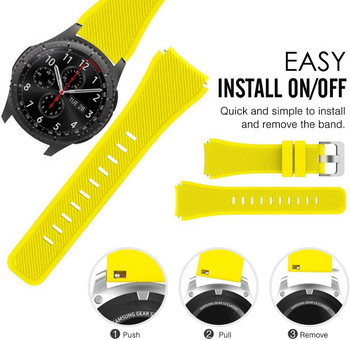 Λουράκι 20mm 22mm Για Samsung galaxy watch4 44mm/40mm 5 pro active 2 Gear s3 Silicone Correa βραχιόλι Huawei Watch gt2/3/2e band