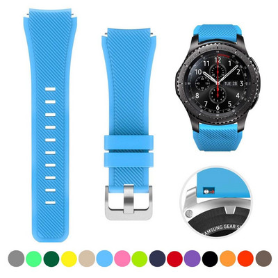 20 mm 22 mm dirželis skirtas Samsung galaxy watch4 44mm/40mm 5 pro active 2 Gear s3 Silicone Correa apyrankė Huawei Watch gt2/3/2e apyrankė