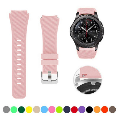 20 mm 22 mm dirželis skirtas Samsung galaxy watch4 44mm/40mm 5 pro active 2 Gear s3 Silicone Correa apyrankė Huawei Watch gt2/3/2e apyrankė