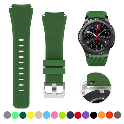 20 mm 22 mm dirželis skirtas Samsung galaxy watch4 44mm/40mm 5 pro active 2 Gear s3 Silicone Correa apyrankė Huawei Watch gt2/3/2e apyrankė