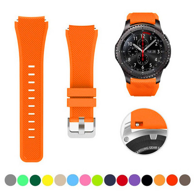 20 mm 22 mm dirželis skirtas Samsung galaxy watch4 44mm/40mm 5 pro active 2 Gear s3 Silicone Correa apyrankė Huawei Watch gt2/3/2e apyrankė