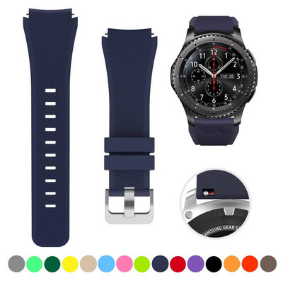 20 mm 22 mm dirželis skirtas Samsung galaxy watch4 44mm/40mm 5 pro active 2 Gear s3 Silicone Correa apyrankė Huawei Watch gt2/3/2e apyrankė