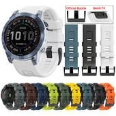 Curea din silicon moale pentru Garmin Fenix 7 7X 6 6X/5X Plus 3HR Curea de mână cu eliberare rapidă pentru curele de ceas Garmin EPIX Forerunner 945
