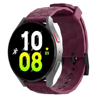 20mm 22mm силиконова каишка за Samsung Galaxy Watch 5 Pro 4 Classic 44 40mm 42mm 46mm Huawei GT 2/3 Football Pattern Sport Band