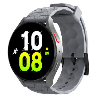 Λουράκι σιλικόνης 20mm 22mm για Samsung Galaxy Watch 5 Pro 4 Classic 44 40mm 42mm 46mm Huawei GT 2/3 Football Pattern Sport Band