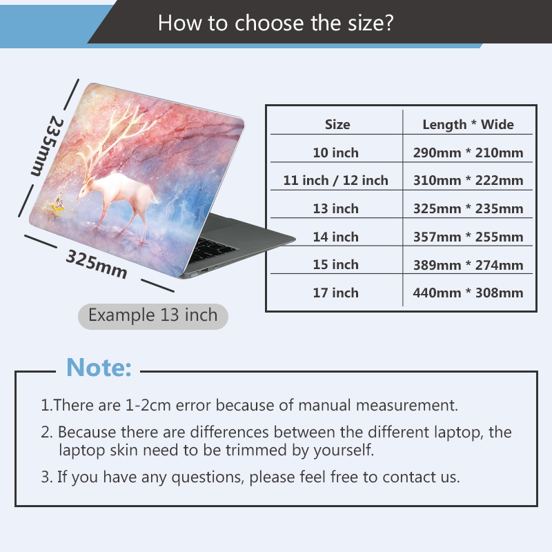 Akvareļa raksta uzlīmes klēpjdatora ādas mākslas uzlīme MacBook/HP/Acer/Dell/ASUS/Lenovo visu klēpjdatoru dekorēšanai