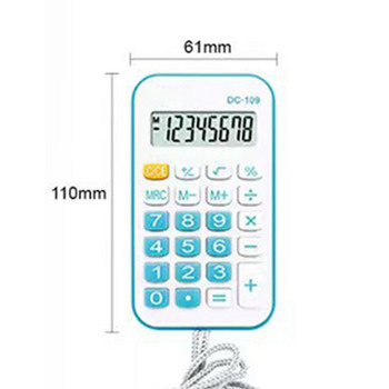 Опростен дизайн Основен калкулатор Цветен преносим електронен калкулатор за раници Портмонета Джобове