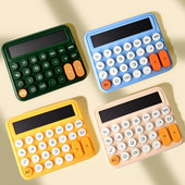 Rožinis mechaninis skaičiuotuvas Tikslus mechaninis skaičiuotuvas su LCD ekranu dideliu apvaliu mygtuko klavišu, idealiai tinka biuro reikmėms