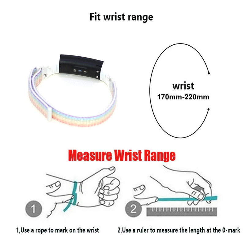 „Forwelleny“ nailono apyrankė „Honor Band 5“ 4 diržų apyrankė riešo „Smartwarch Smart Warch“