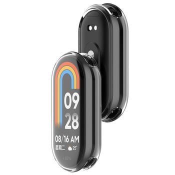 Калъф с защитно фолио за екран за Xiaomi Mi Band 8 Протектор на екрана Мек TPU с чувствително управление на допир Аксесоари за Miband 8