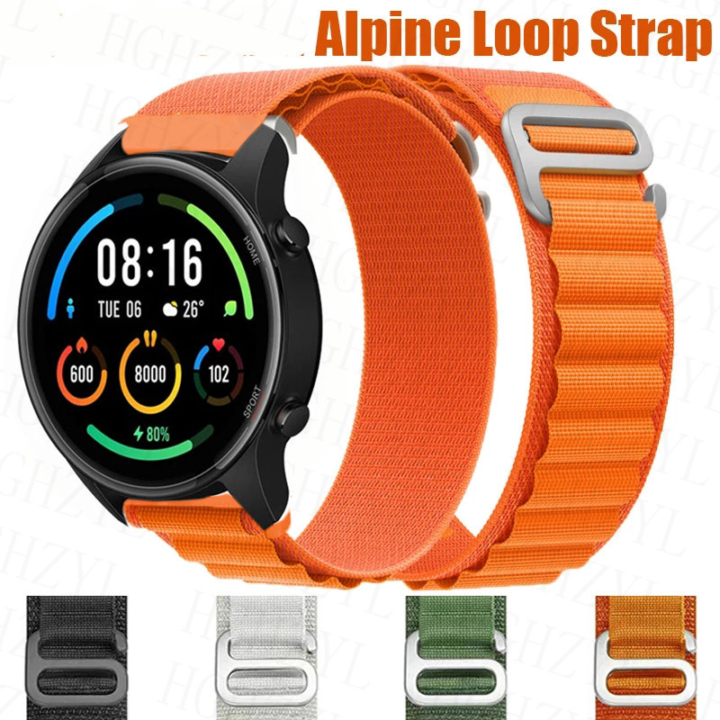 Curea Alpine Loop pentru Xiaomi MI Watch S1 Active/Color 2 Curea de curea Bratara sport din nylon Xiaomi MI Watch S1 Pro 22mm Curea de ceas