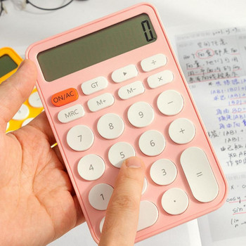 Прекрасна противоплъзгаща основа Candy Color Бизнес калкулатор Гъвкави ключове с батерии Калкулатор за ученик Ученически пособия