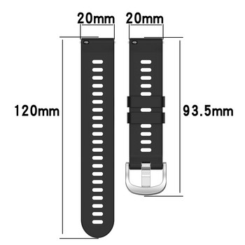 Силиконова каишка за смарт часовник Garmin Venu 2 plus 20 мм ширина ленти за часовник за Samsung Galaxy Watch 5 Резервна гривна correa