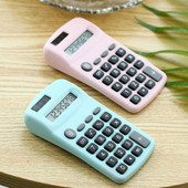 Számológép Gyors reagálású Ultravékony, nagy képernyős Mini 8 számjegyű napelemes, kettős teljesítményű számológép iskolába