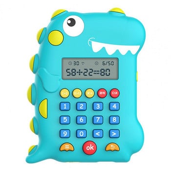Цифров калкулатор с форма на динозавър, акумулаторен LCD дисплей, деца, начално образование, ученици, аритметика, обучение